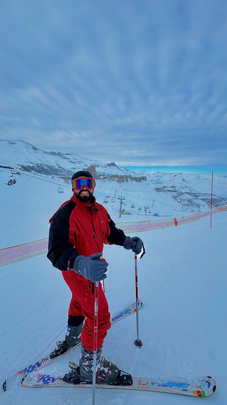 Victor na neve dos Andes